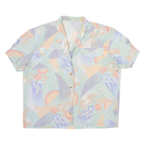 KLEPPER SPORTSWEAR Womens Shirt Blouse Green V-Neck Crazy Pattern M