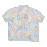 KLEPPER SPORTSWEAR Womens Shirt Blouse Green V-Neck Crazy Pattern M