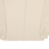 Womens Off Shoulder Shirt Cream Button Neck Long Sleeve M