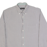MASSIMO DUTTI Mens Shirt Red Check Long Sleeve L