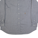 TOMMY HILFIGER Mens Plain Shirt Grey Long Sleeve XL