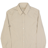 BURBERRY Womens Plain Shirt Beige Long Sleeve XS