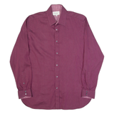 TED BAKER Mens Formal Shirt Maroon Long Sleeve XL