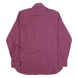 TED BAKER Mens Formal Shirt Maroon Long Sleeve XL