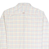 SUPERDRY Mens Shirt White Check Long Sleeve XL