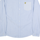 LYLE & SCOTT Mens Plain Shirt Blue Long Sleeve L