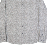 TED BAKER Mens Shirt Grey Crazy Pattern Long Sleeve M