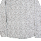 TED BAKER Mens Shirt Grey Crazy Pattern Long Sleeve M