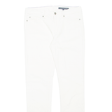 TOMMY HILFIGER Womens Corduroy Trousers White Regular Tapered W30 L31