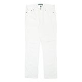 RALPH LAUREN Womens Trousers White Regular Straight W32 L32