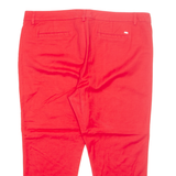 TOMMY HILFIGER Chino Womens Trousers Red Regular Tapered W40 L23