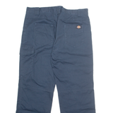 DICKIES Cargo Womens Trousers Blue Regular Straight W34 L31
