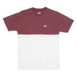 VANS Mens T-Shirt Maroon S