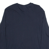 CHAMPION Mens T-Shirt Blue Long Sleeve M