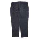DICKIES Cargo Workwear Womens Trousers Black Relaxed Tapered W38 L29