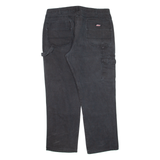 DICKIES Carpenter Double-knee Workwear Womens Trousers Black Straight W40 L29