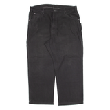 DICKIES Carpenter Workwear Mens Trousers Black Relaxed Straight W38 L26