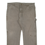 DICKIES Carpenter Workwear Mens Trousers Green Regular Straight W38 L27