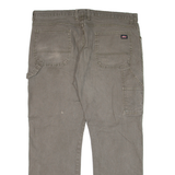 DICKIES Carpenter Workwear Mens Trousers Green Regular Straight W40 L29