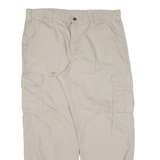 CARHARTT Dungaree Fit Cargo Workwear Mens Trousers Beige Straight W38 L30