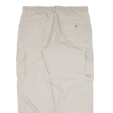CARHARTT Dungaree Fit Cargo Workwear Mens Trousers Beige Straight W38 L30