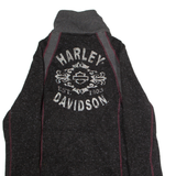 HARLEY DAVIDSON Womens Fleece Jacket Grey Knit L