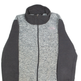 THE NORTH FACE Womens Fleece Jacket Grey Knit Colourblock L