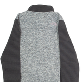 THE NORTH FACE Womens Fleece Jacket Grey Knit Colourblock L
