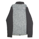 THE NORTH FACE Womens Fleece Jacket Grey Knit Colourblock L