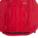 NIKE Central Missouri Mens Rain Jacket Red Nylon 90s USA Colourblock XL