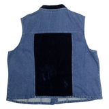 STONEBRIDGE Womens Denim Waistcoat Blue 90s 2XL