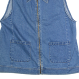 TRADITION COUNTRY COLLECTION Womens Denim Waistcoat Blue 90s UK 20