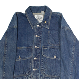 TRADE SECRET Painted Womens Denim Jacket Blue 80s M