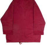 ANDY JOHNS Womens Coat Red Twill 90s Hooded M