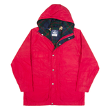 WOOLRICH Womens Rain Jacket Red Hooded M