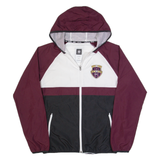 ADIDAS SKATEBOARDING Livermore Fusion Mens Track Jacket Maroon Hooded L