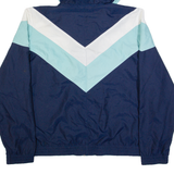 ADIDAS Womens Track Jacket Blue Hooded Chevron UK 26