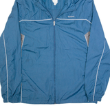 REEBOK Mens Rain Jacket Blue Hooded L