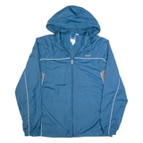 REEBOK Mens Rain Jacket Blue Hooded L