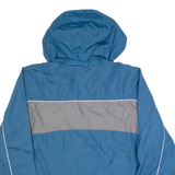 REEBOK Mens Rain Jacket Blue Hooded L