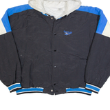 REEBOK Mens Varsity Jacket Black 90s Hooded XL