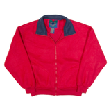 ST JOHN'S BAY Mens Fleece Jacket Red 90s XL