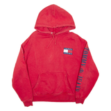 TOMMY HILFIGER Mens Red Hoodie XS