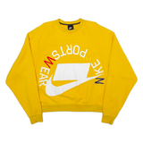 NIKE Womens Sweatshirt Yellow M