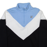 FILA Womens Sweatshirt Black 1/4 Zip S