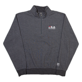 FILA Womens Sweatshirt Grey 1/4 Zip M