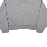 ADIDAS ORIGINALS Cropped Womens Sweatshirt Grey UK 14