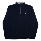 NAUTICA Mens Sweatshirt Blue 1/4 Zip L