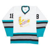 COOPER Ice Hockey Mens Jersey White Long Sleeve V-Neck L