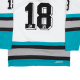 COOPER Ice Hockey Mens Jersey White Long Sleeve V-Neck L